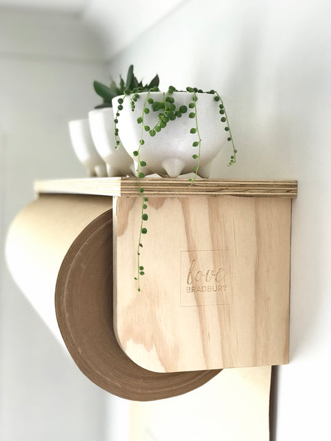 Ply Kraft Paper Roller with Shelf - Love Bradbury